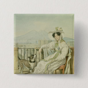 Portrait of Princess Natalia Golitsin, 1822-26 15 Cm Square Badge