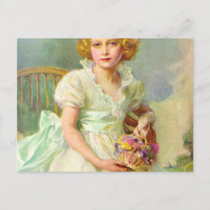 Portrait Of Queen Elizabeth From 1933 Postcard