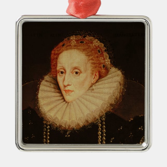 Portrait of Queen Elizabeth I Metal Tree Decoration (Front)