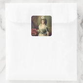 Portrait of Queen Maria Luisa Square Sticker (Bag)