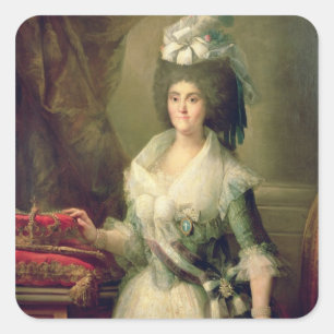 Portrait of Queen Maria Luisa Square Sticker
