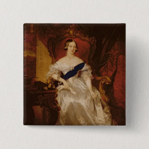 Portrait of Queen Victoria 15 Cm Square Badge