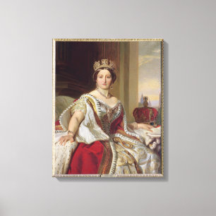 Portrait of Queen Victoria (1819-1901) 1859 (oil o Canvas Print