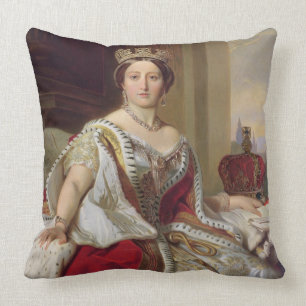 Portrait of Queen Victoria (1819-1901) 1859 (oil o Cushion
