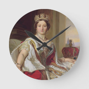 Portrait of Queen Victoria (1819-1901) 1859 (oil o Round Clock