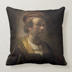 Portrait of Rembrandt, 1650 (oil on canvas) Cushion