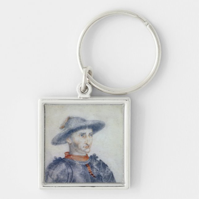 Portrait of Rene I  Duke of Anjou Key Ring (Front)