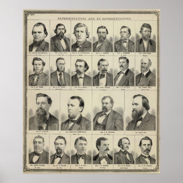 Portrait of Representatives, Minnesota Poster (Front)