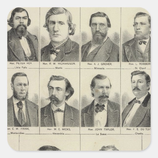 Portrait of Representatives, Minnesota Square Sticker (Front)