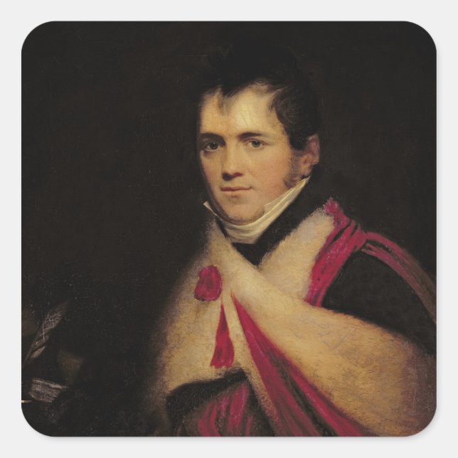 Portrait of Rev. Edward Daniel Clarke  c.1822 Square Sticker (Front)