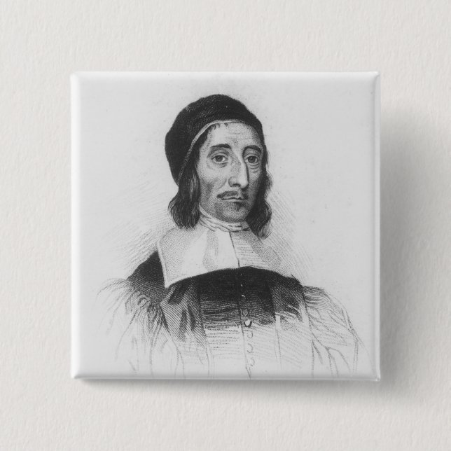 Portrait of Richard Baxter 15 Cm Square Badge (Front)