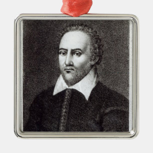 Portrait of Richard Burbadge Metal Ornament