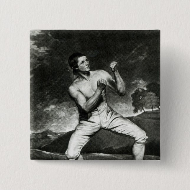 Portrait of Richard Humphreys 15 Cm Square Badge (Front)