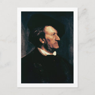 Portrait of Richard Wagner (1813-83) (oil on canva Postcard