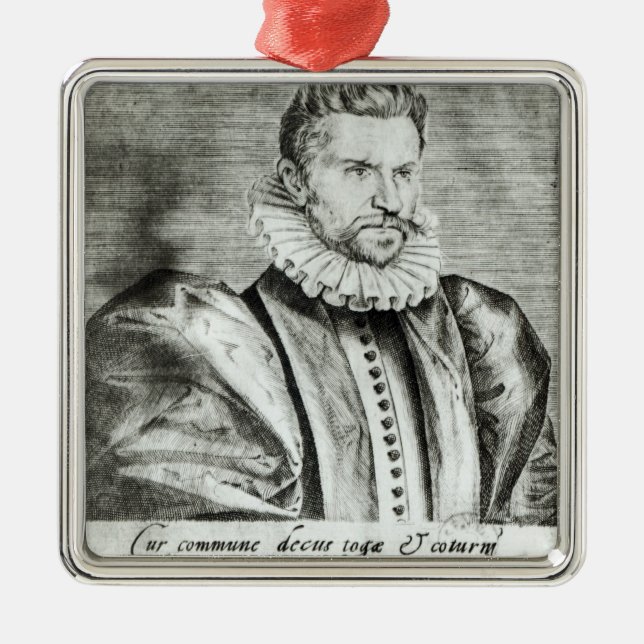 Portrait of Robert Garnier Metal Ornament (Front)