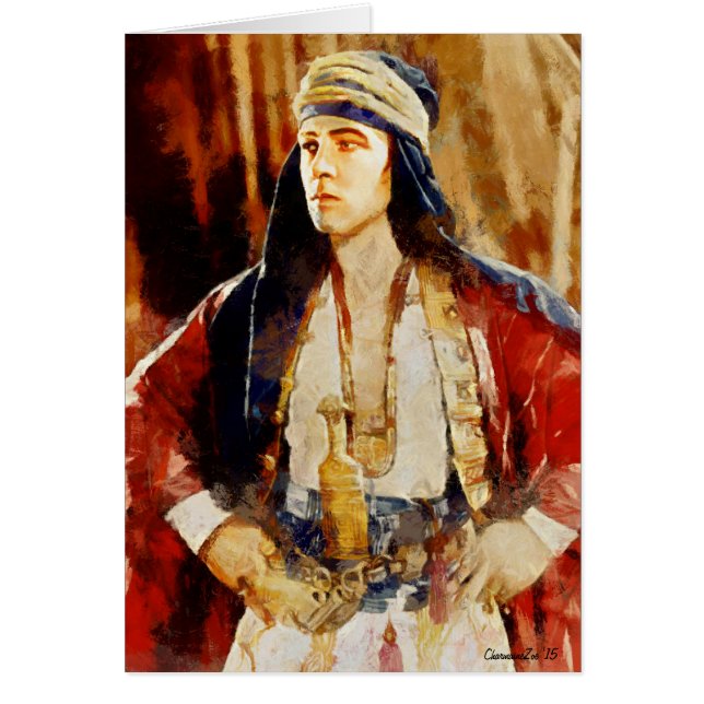 Portrait of Rudolph Valentino as The Sheikh (Front)
