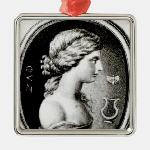 Portrait of Sappho Metal Ornament