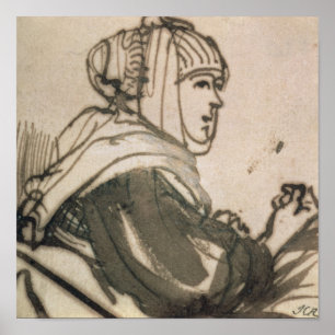 Portrait of Saskia, 1634 Poster