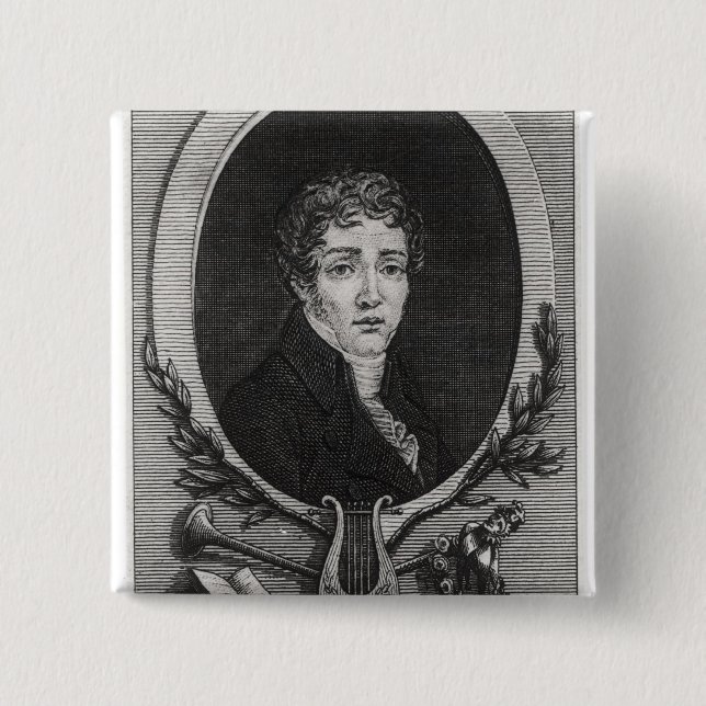 Portrait of Sebastian-Roch Nicolas 15 Cm Square Badge (Front)