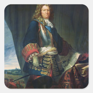 Portrait of Sebastien le Prestre de Vauban Square Sticker