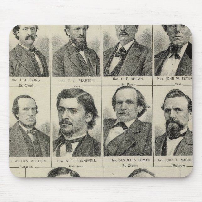 Portrait of Senators in Minnesota Mouse Pad (Front)