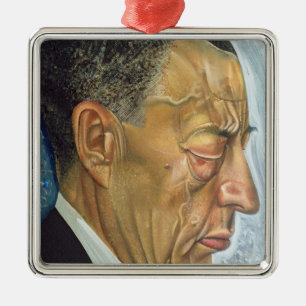 Portrait of Sergey Rakhmaninov 1930 Metal Ornament