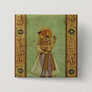 Portrait of Shah Jahan , 1631, Mughal 15 Cm Square Badge