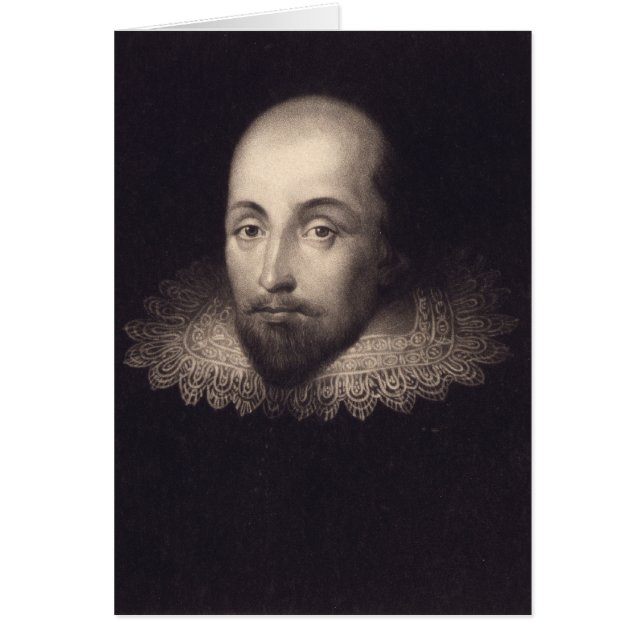 "Portrait of Shakespeare" greeting card (Front)