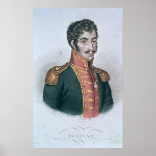 Portrait of Simon Bolivar Poster