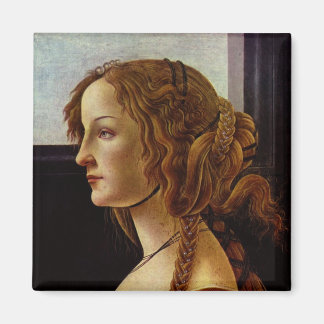 Portrait of Simonetta Vespucci by Botticelli Magnet