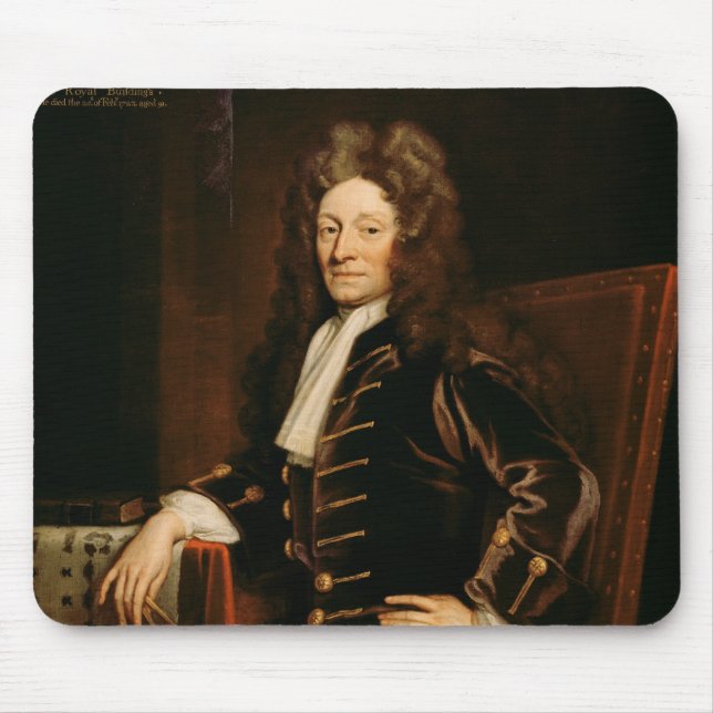 Portrait of Sir Christopher Wren  1711 Mouse Pad (Front)