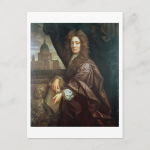 Portrait of Sir Christopher Wren (oil on canvas) Postcard