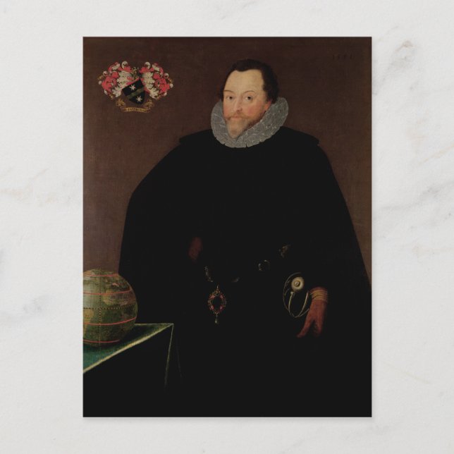 Portrait of Sir Francis Drake  1591 Postcard (Front)