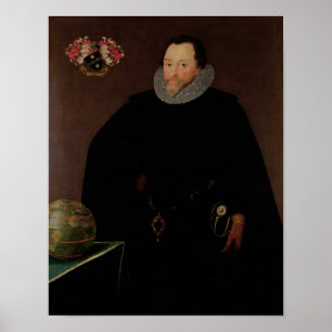 Portrait of Sir Francis Drake 1591 Poster