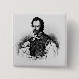 Portrait of Sir Francis Drake 15 Cm Square Badge