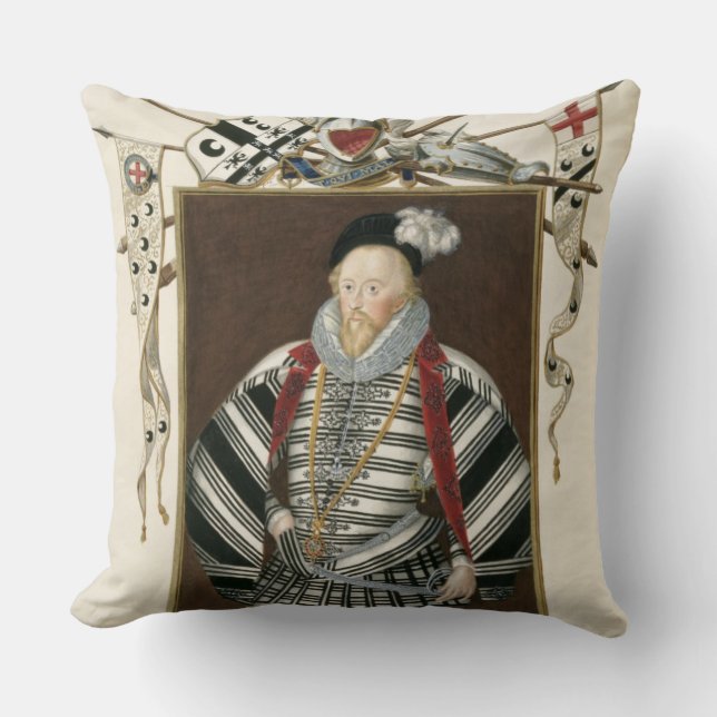 Portrait of Sir Henry Lee (1530-1610) from 'Memoir Cushion (Front)