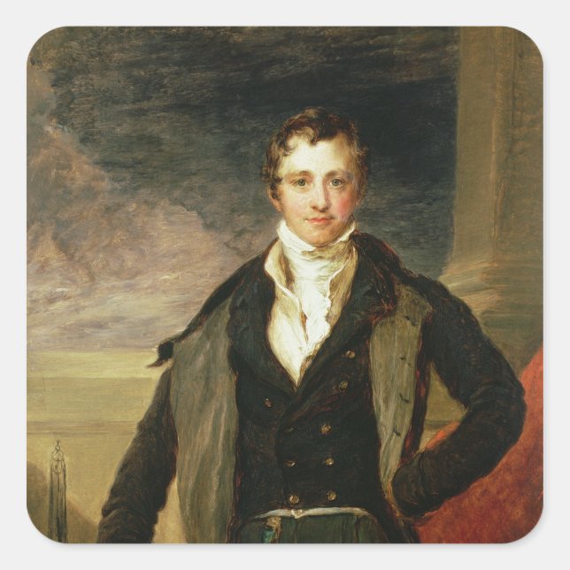 Portrait of Sir Humphry Davy Square Sticker (Front)