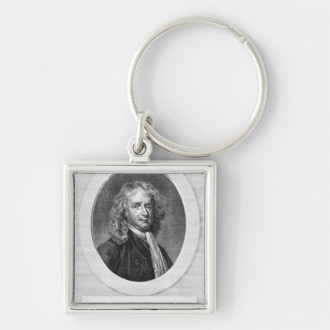 Portrait of Sir Isaac Newton Key Ring (Front)