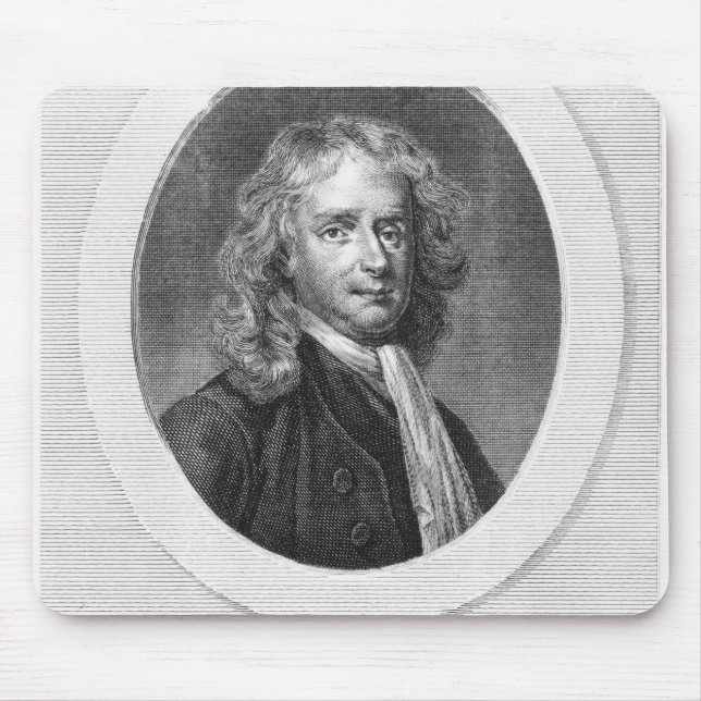 Portrait of Sir Isaac Newton Mouse Pad (Front)
