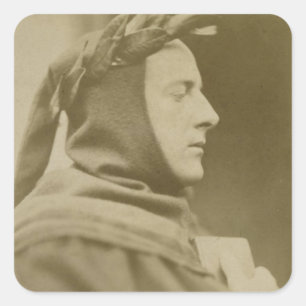 Portrait of Sir John Everett Millais (1829-96) Dre Square Sticker