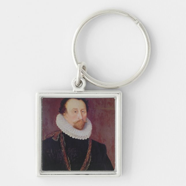 Portrait of Sir John Hawkins  1581 Key Ring (Front)
