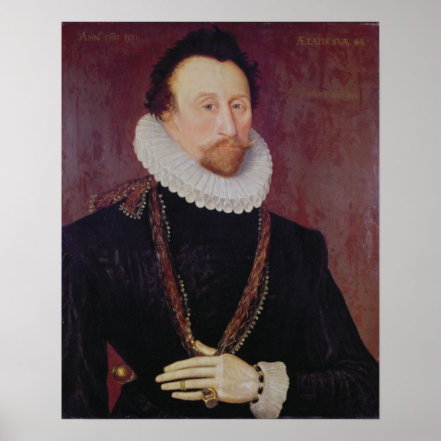 Portrait of Sir John Hawkins  1581 Poster (Front)