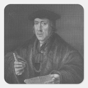 Portrait of Sir John More , engraved by W.T.Mote Square Sticker