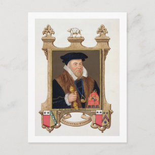 Portrait of Sir Nicholas Bacon (1509-79) from 'Mem Postcard