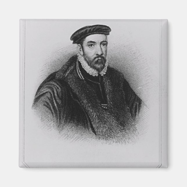 Portrait of Sir Nicholas Bacon Magnet (Front)