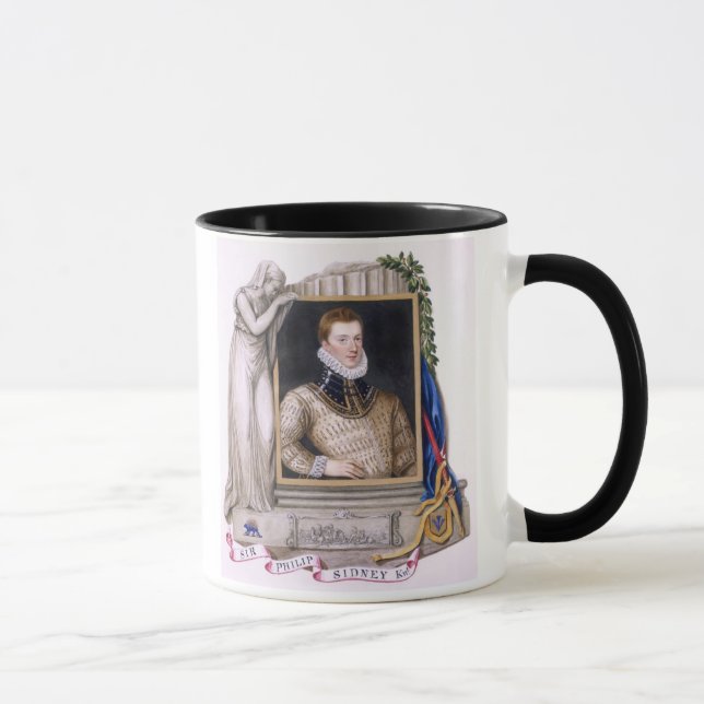 Portrait of Sir Philip Sidney (1554-86) from 'Memo Mug (Right)