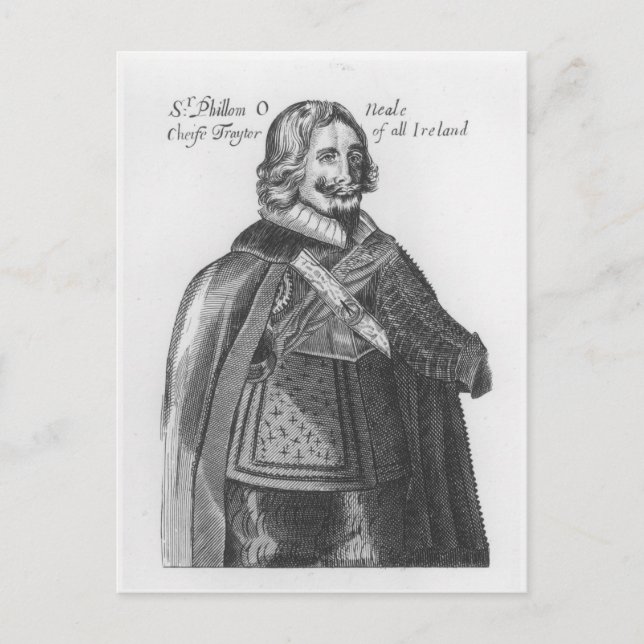 Portrait of Sir Phillom O'Neale Postcard (Front)