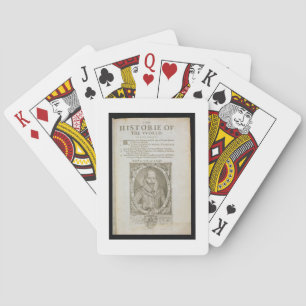 Portrait of Sir Walter Raleigh (1554-1618) title p Playing Cards
