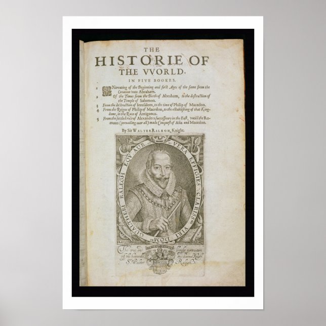 Portrait of Sir Walter Raleigh (1554-1618) title p Poster (Front)