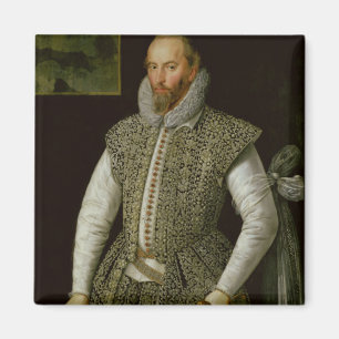 Portrait of Sir Walter Raleigh, 1598 Magnet